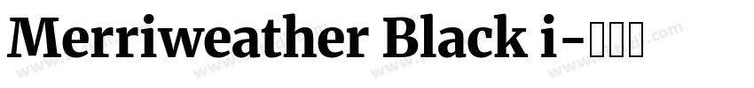 Merriweather Black i字体转换